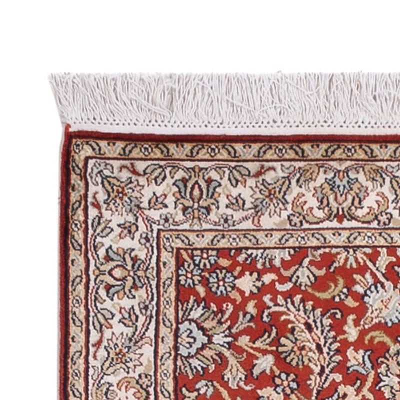 Läufer Seiden - Kaschmir Seide - 241 x 76 cm - rot