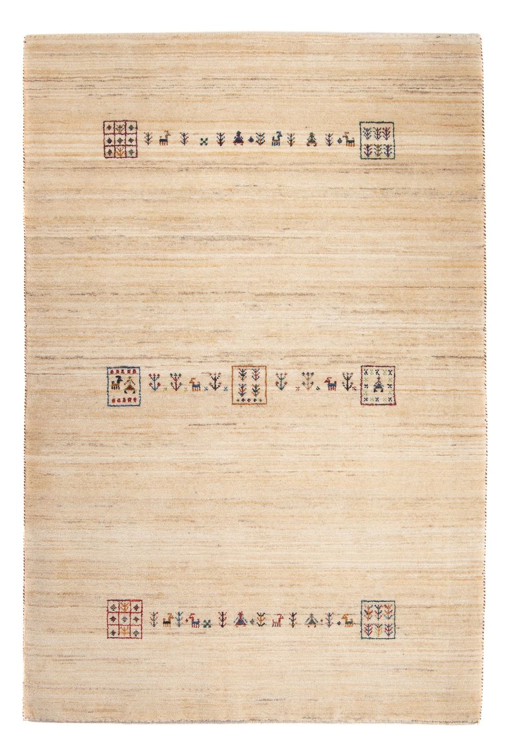 Gabbeh Teppich - Loribaft Perser - 159 x 100 cm - beige