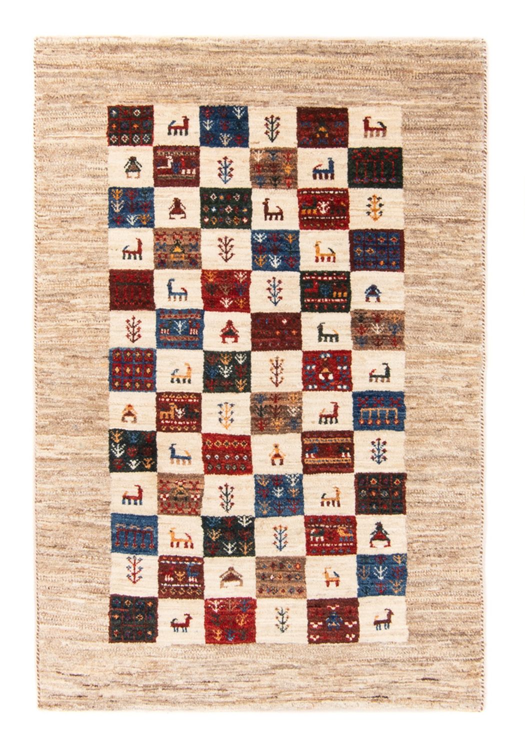 Gabbeh Teppich - Loribaft Perser - 129 x 81 cm - mehrfarbig
