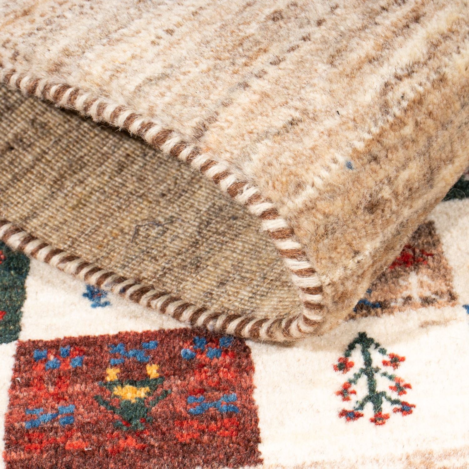 Gabbeh Teppich - Loribaft Perser - 129 x 81 cm - mehrfarbig