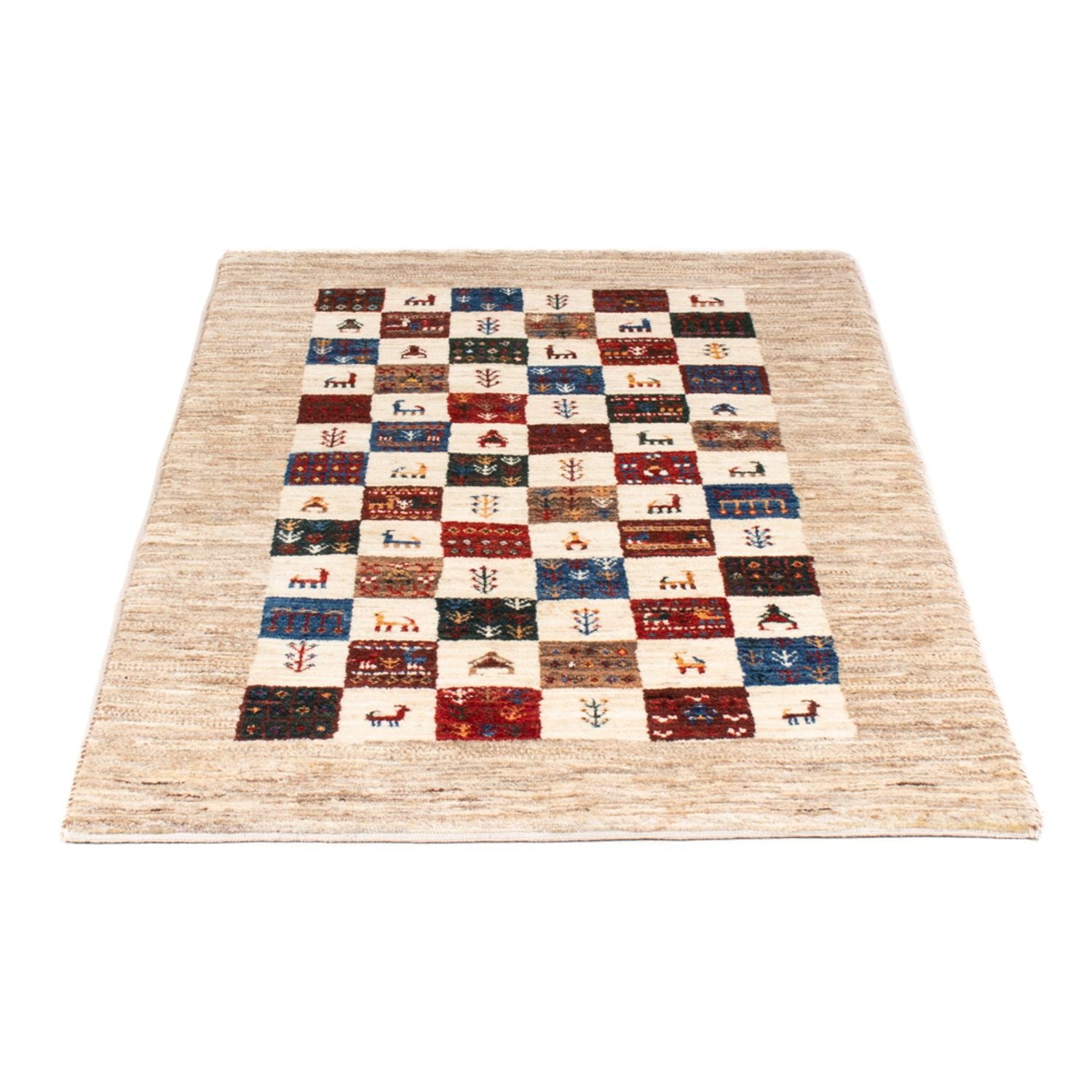 Gabbeh Teppich - Loribaft Perser - 129 x 81 cm - mehrfarbig