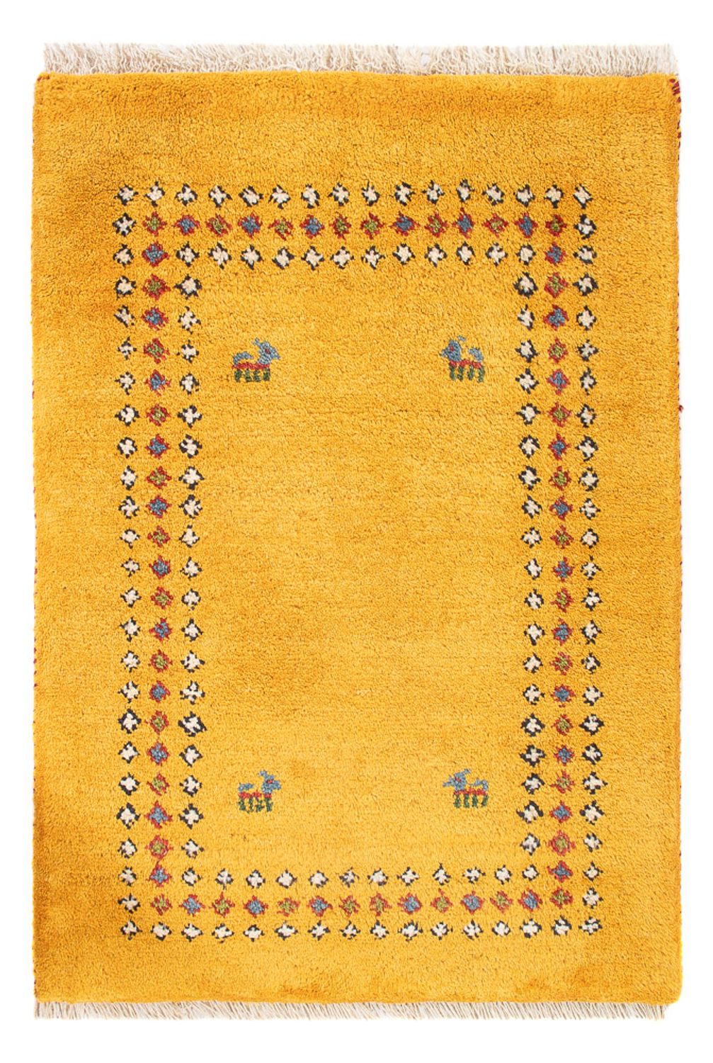 Gabbeh Teppich - Perser - 84 x 62 cm - gold