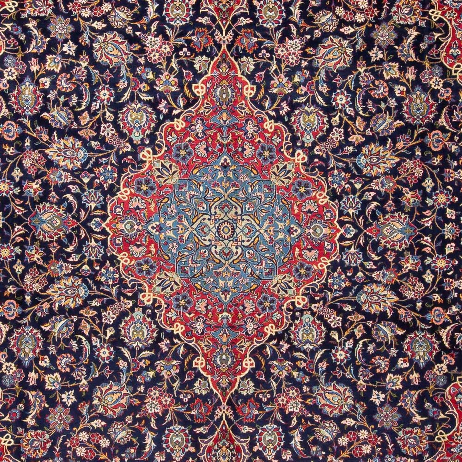 Perserteppich - Keshan - Antik - 410 x 298 cm - dunkelblau