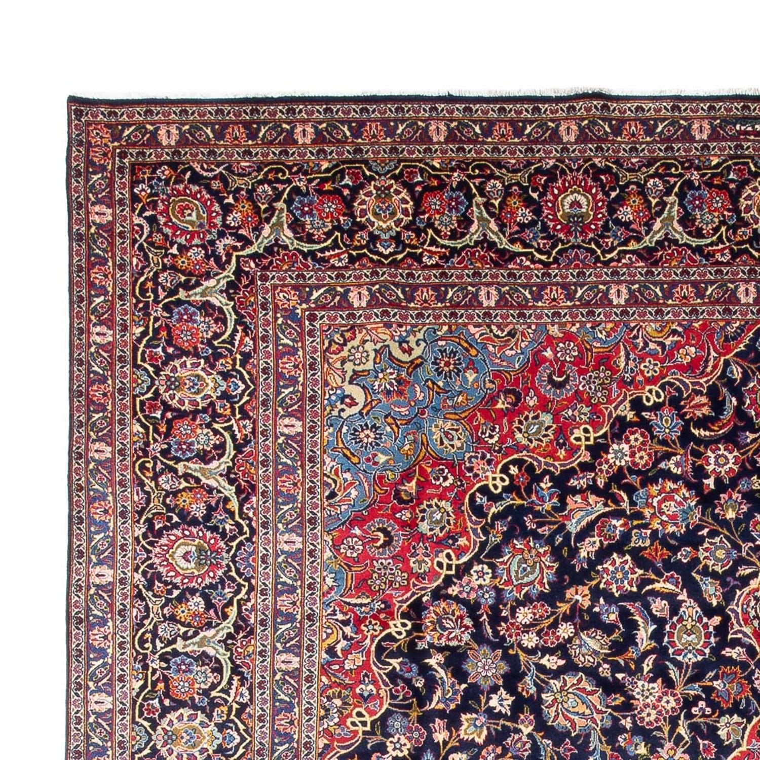 Perserteppich - Keshan - Antik - 410 x 298 cm - dunkelblau