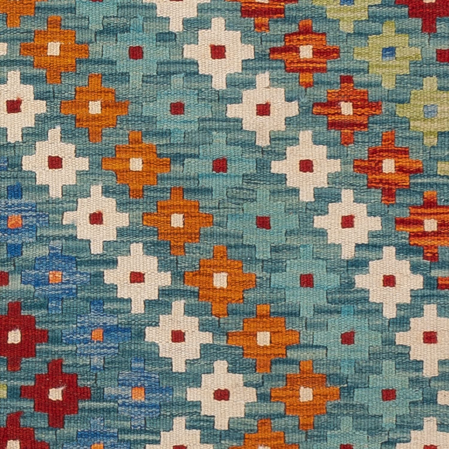 Kelim Teppich - Splash - 90 x 88 cm - mehrfarbig