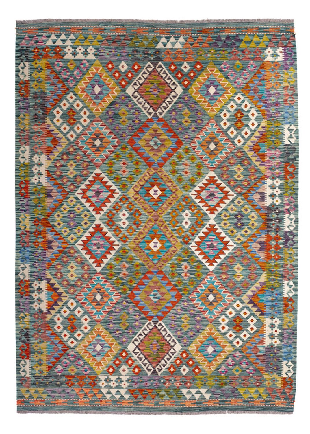 Kelim Teppich - Splash - 248 x 183 cm - mehrfarbig
