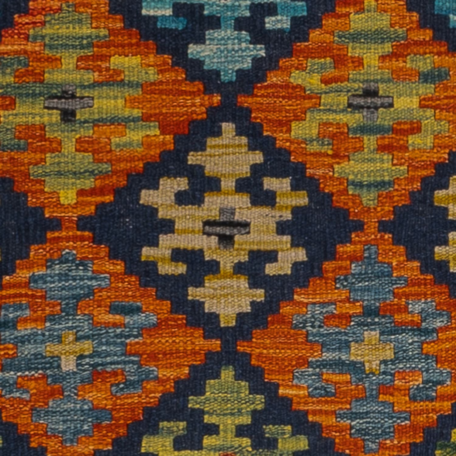 Läufer Kelim - Splash - 199 x 76 cm - mehrfarbig