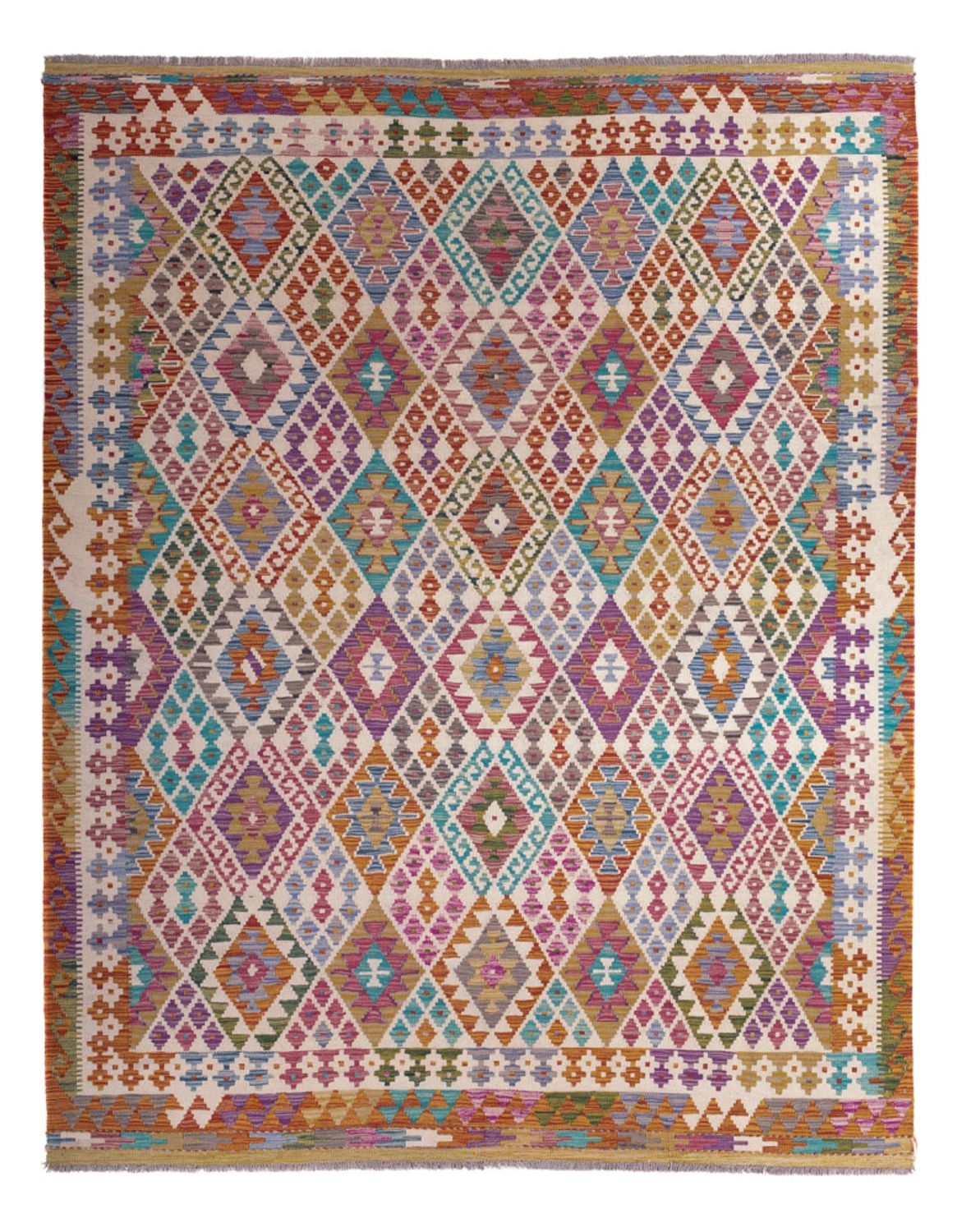 Kelim Teppich - Splash - 246 x 204 cm - mehrfarbig