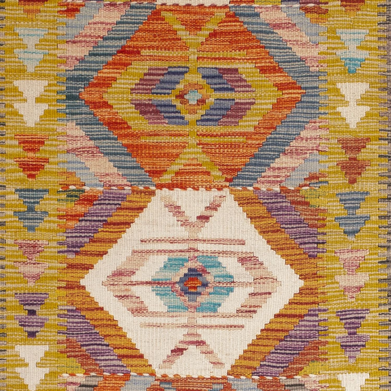 Läufer Kelim - Splash - 192 x 101 cm - mehrfarbig