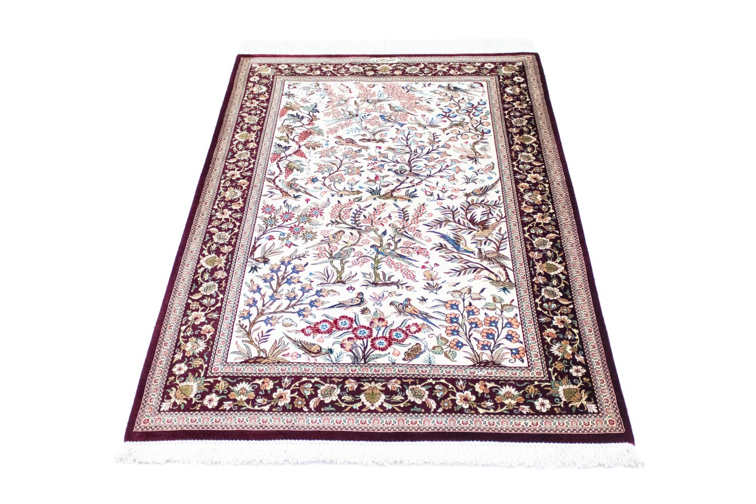 Seidenteppich - Ghom Seide - Premium 123 x 80 cm Teppichbrücke
