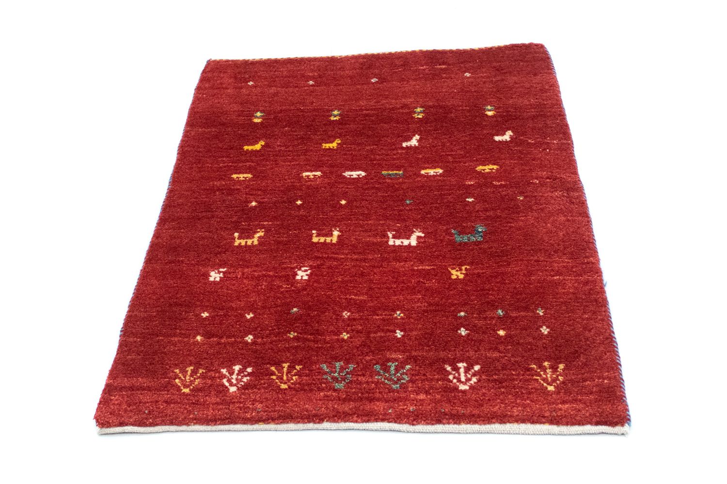 Gabbeh Teppich - Kaschkuli Perser 116 x 82 cm - rost