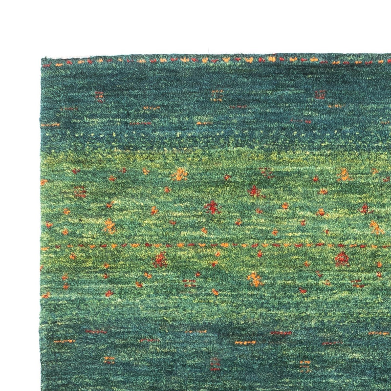 Gabbeh Teppich - Loribaft Perser - 126 x 84 cm - grün