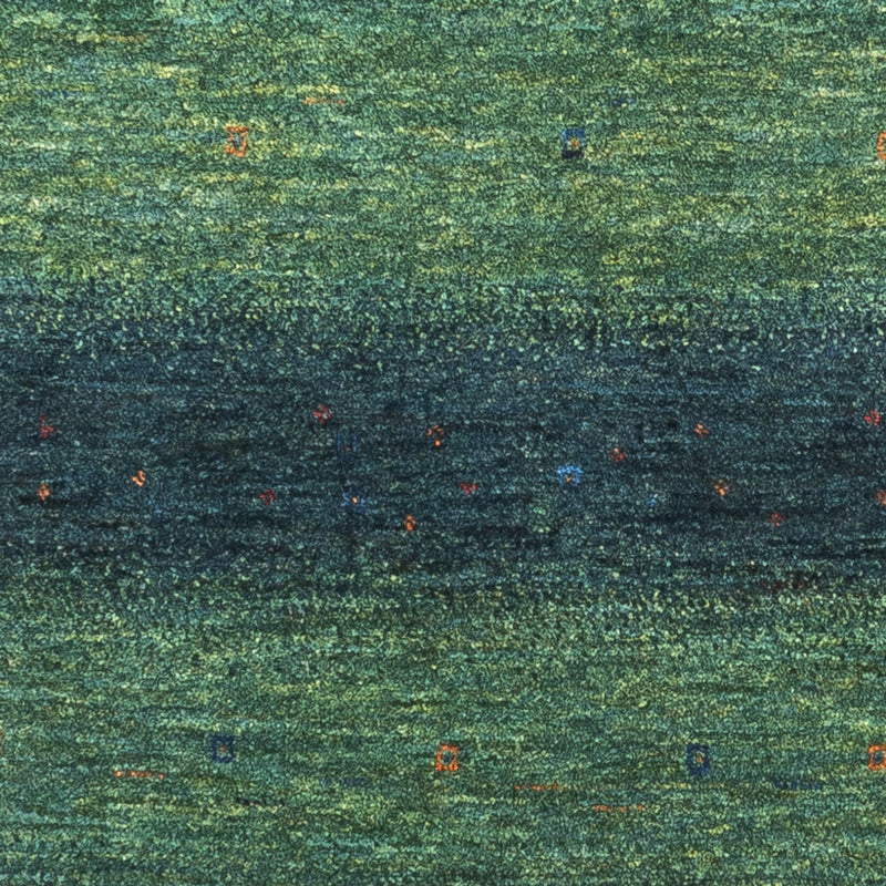Gabbeh Teppich - Loribaft Perser - 107 x 78 cm - grün