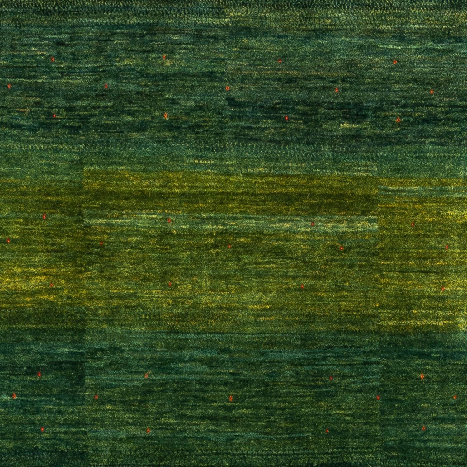 Gabbeh Teppich - Loribaft Perser - 254 x 210 cm - grün