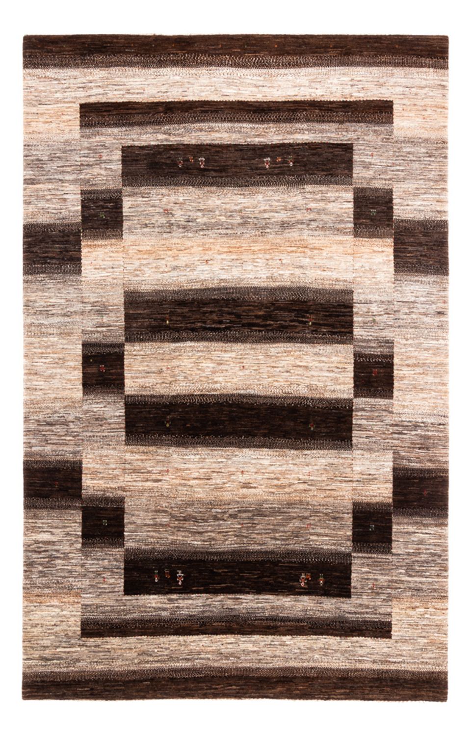 Gabbeh Teppich - Loribaft Perser - 311 x 208 cm - braun