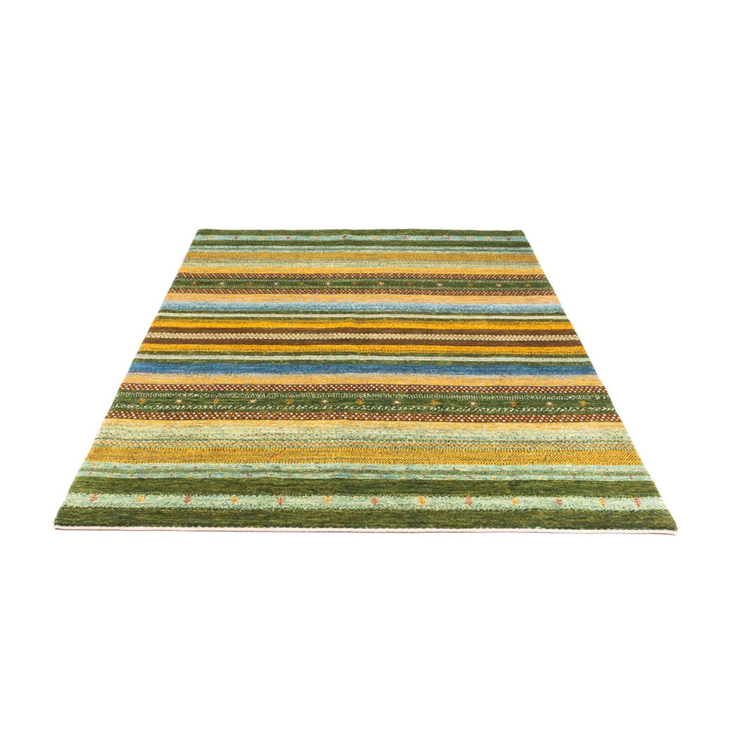 Gabbeh Teppich - Loribaft Perser - Royal - 220 x 152 cm - grün