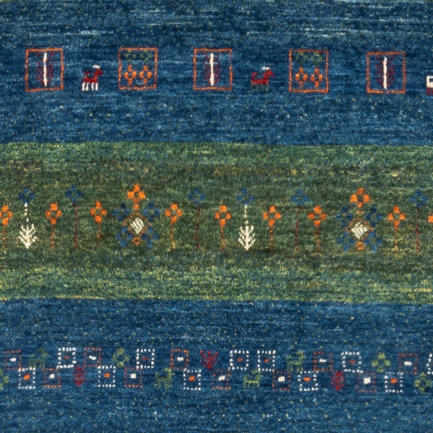 Gabbeh Teppich - Loribaft Perser - Royal - 130 x 85 cm - blau