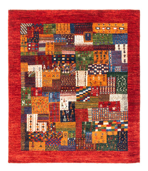 Gabbeh Teppich - Loribaft Perser - Royal quadratisch  - 123 x 110 cm - mehrfarbig