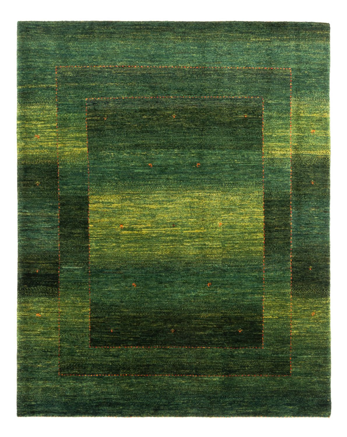 Gabbeh Teppich - Loribaft Perser - 191 x 153 cm - grün