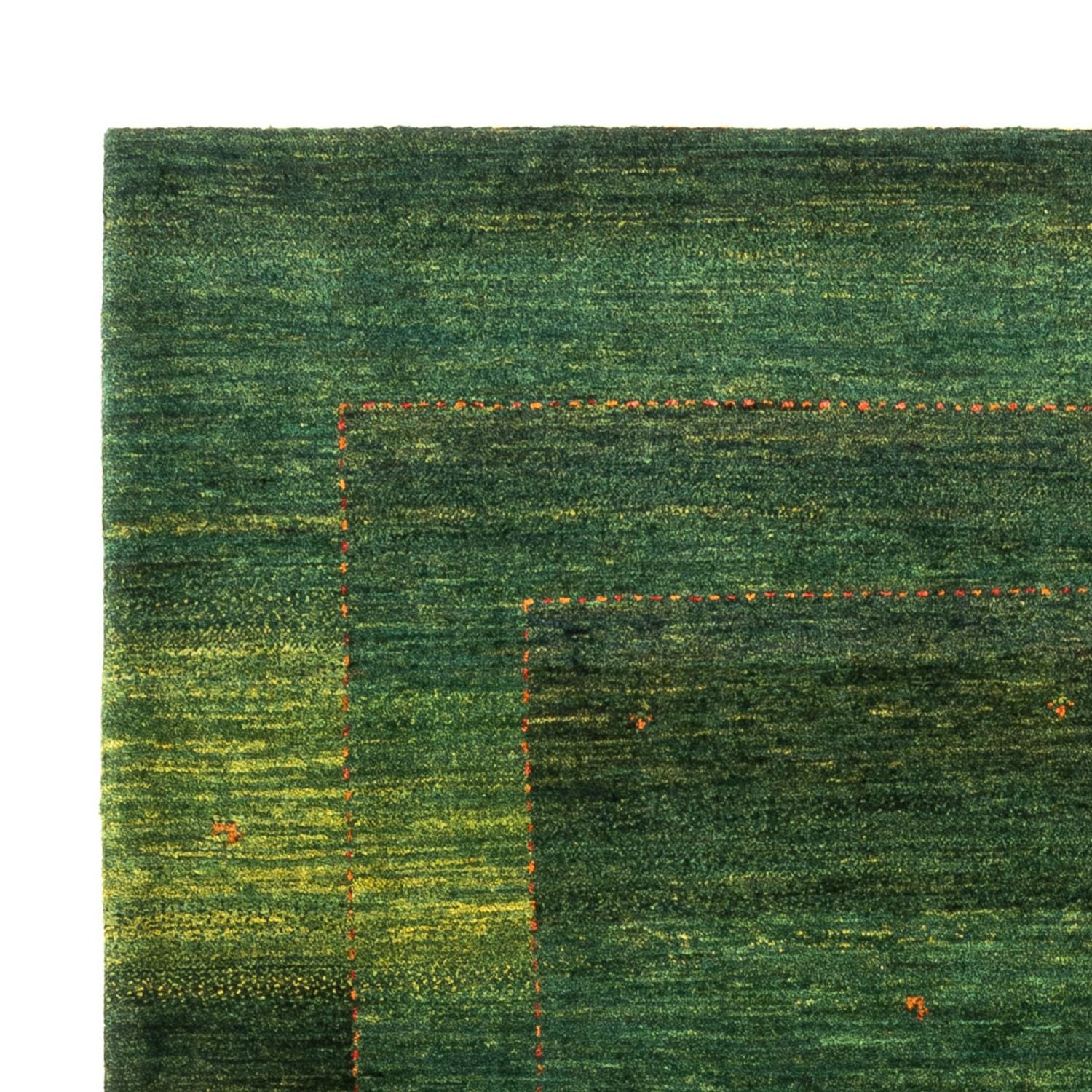 Gabbeh Teppich - Loribaft Perser - 191 x 153 cm - grün