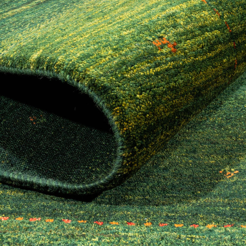 Gabbeh Teppich - Loribaft Perser - 191 x 153 cm - grün