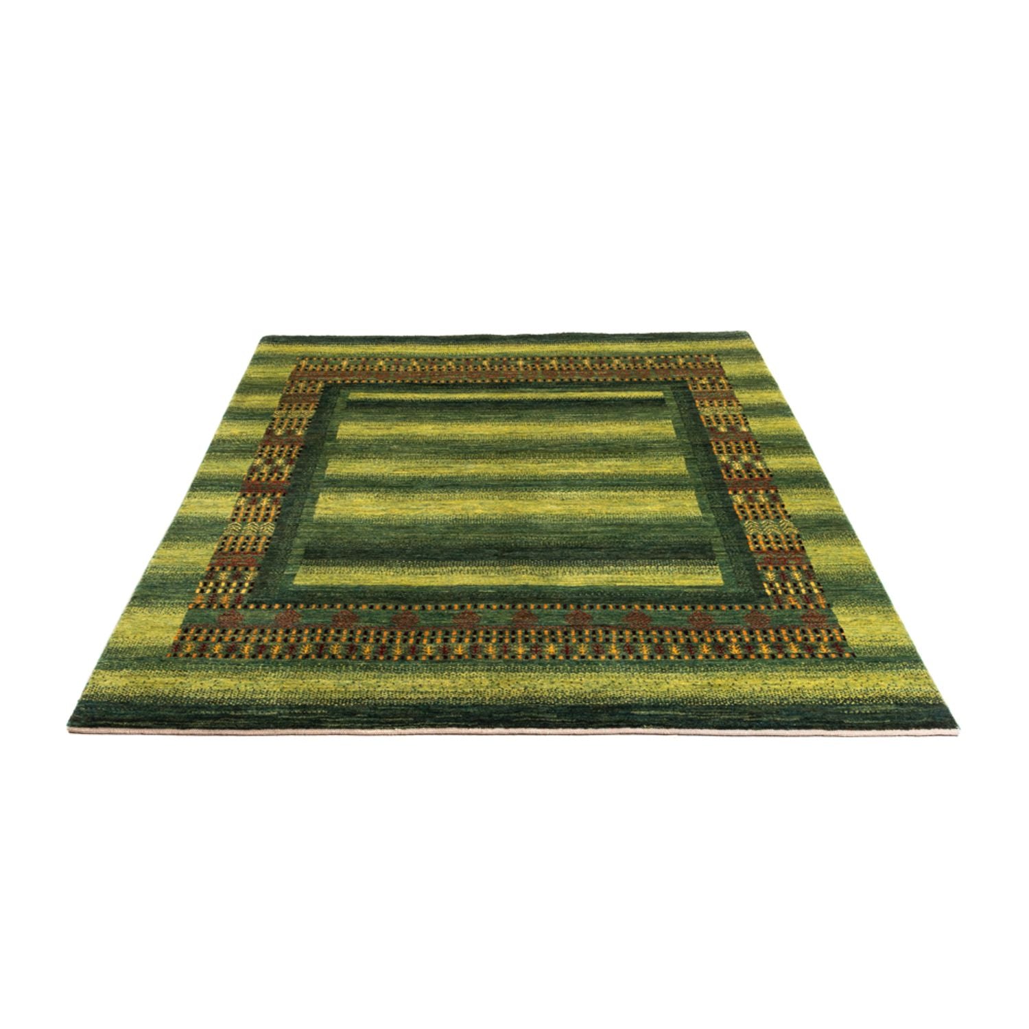 Gabbeh Teppich - Loribaft Perser - Royal - 216 x 157 cm - grün