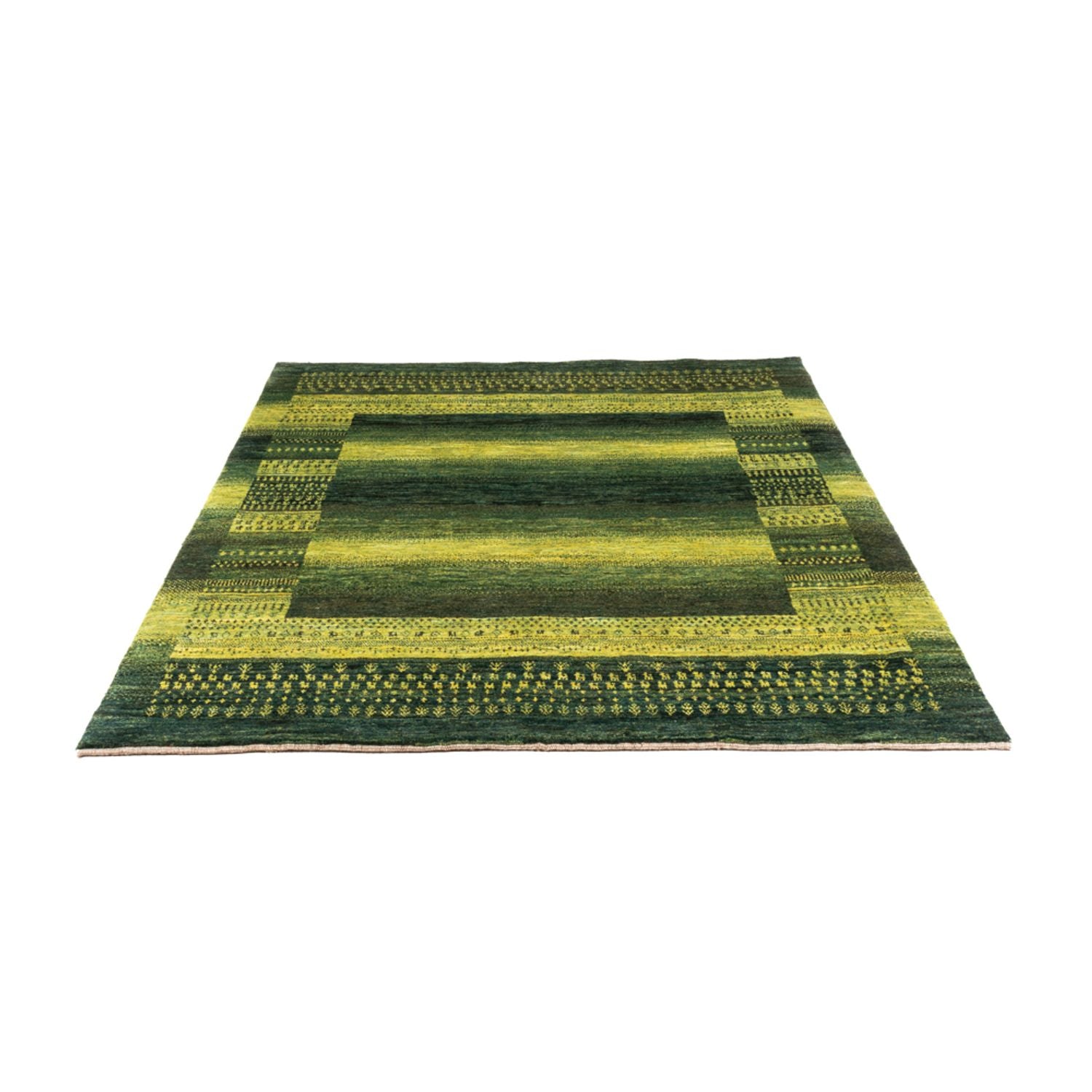 Gabbeh Teppich - Loribaft Perser - Royal - 196 x 165 cm - grün