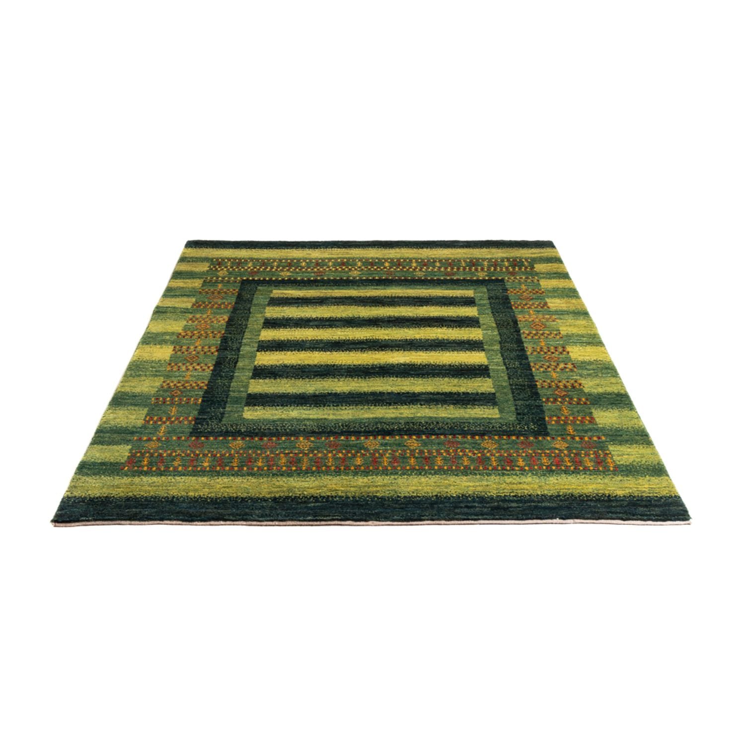 Gabbeh Teppich - Loribaft Perser - Royal - 206 x 152 cm - grün