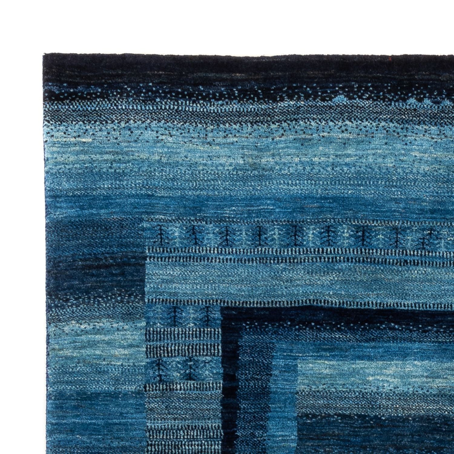 Gabbeh Teppich - Loribaft Perser - Royal - 210 x 150 cm - blau