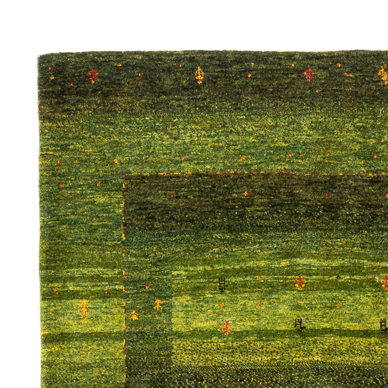 Gabbeh Teppich - Loribaft Perser - 200 x 159 cm - grün