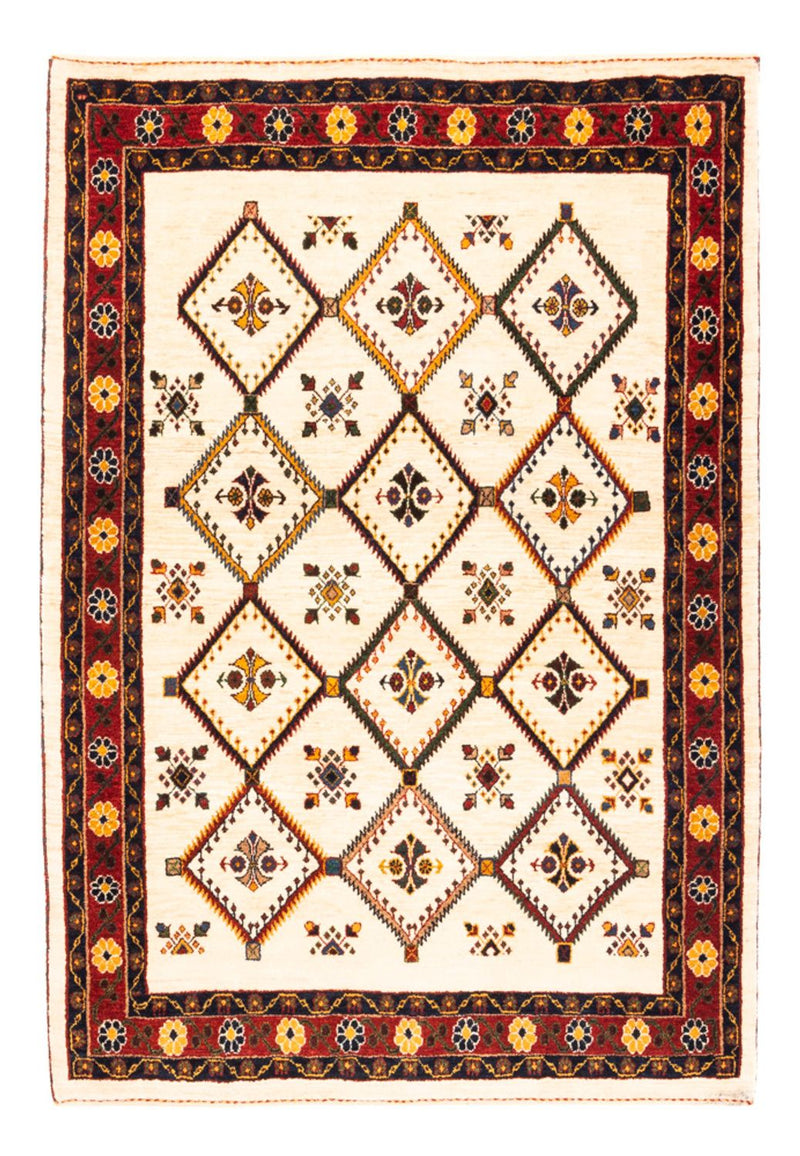 Gabbeh Teppich - Perser - 155 x 114 cm - creme