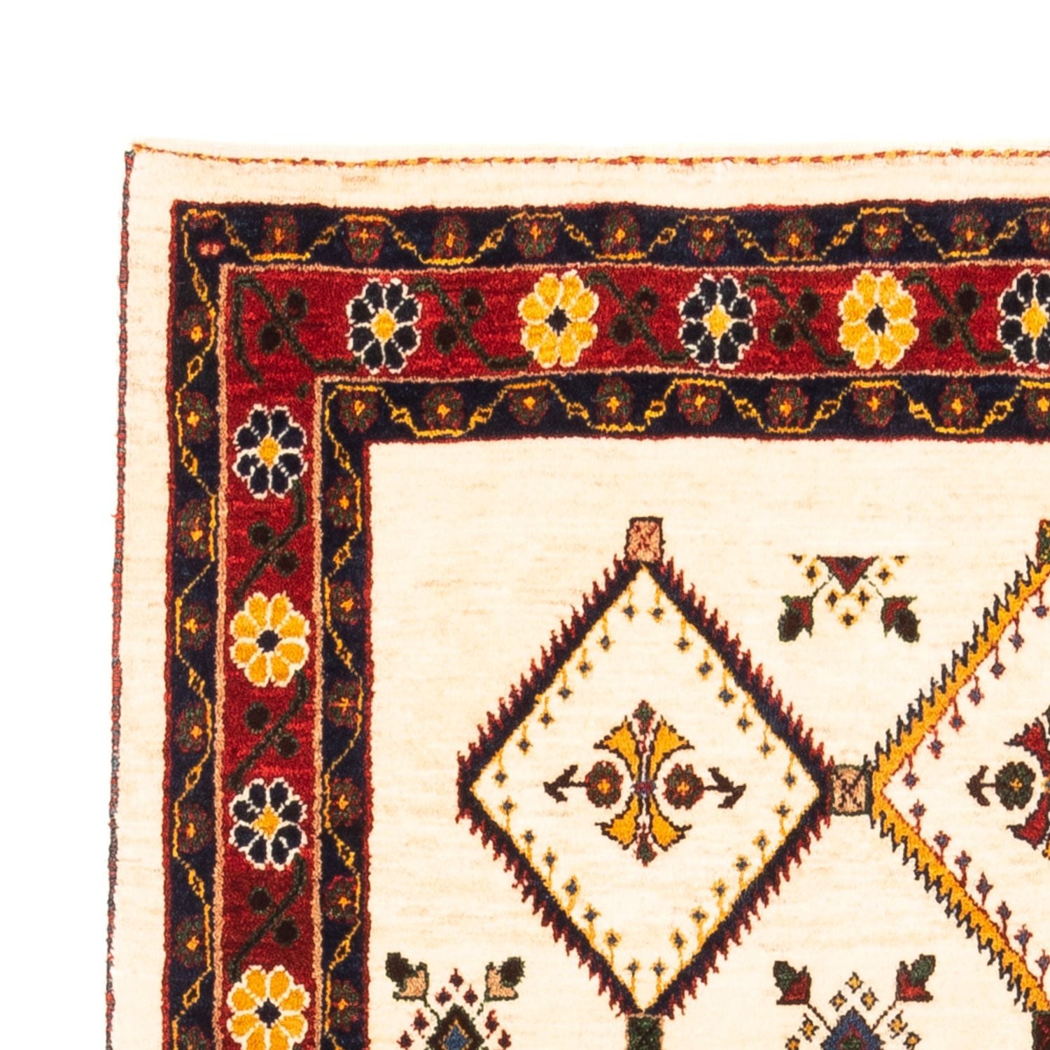 Gabbeh Teppich - Perser - 155 x 114 cm - creme