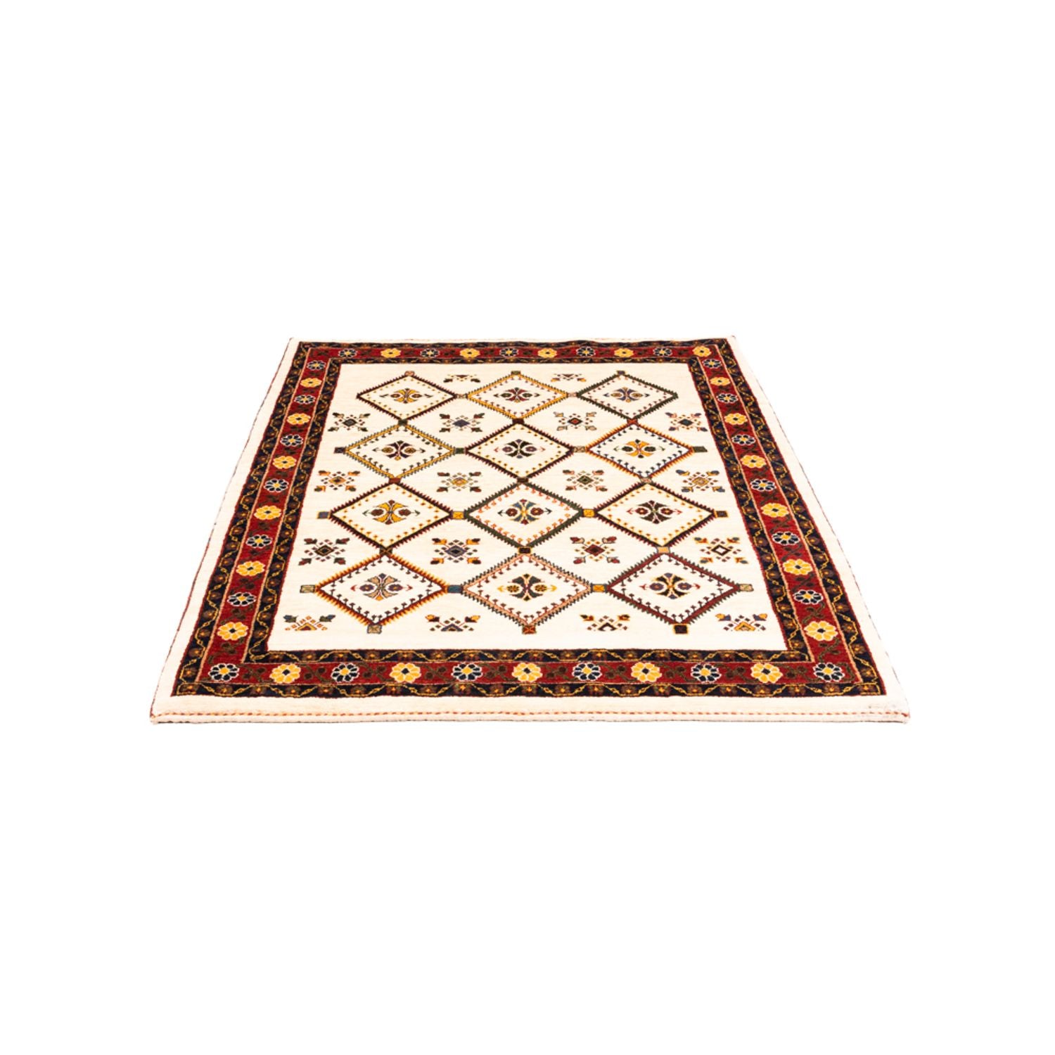 Gabbeh Teppich - Perser - 155 x 114 cm - creme