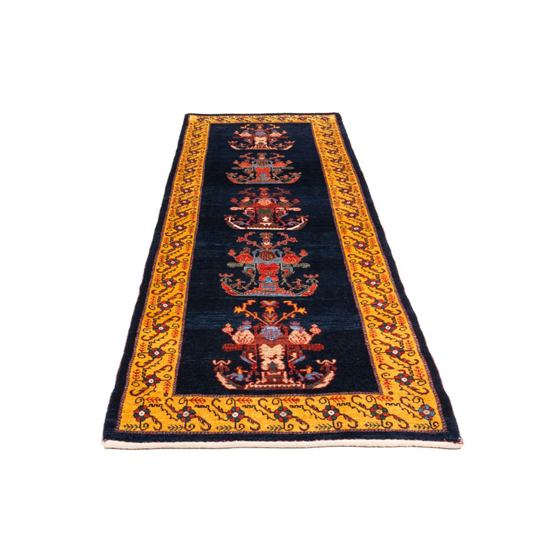 Läufer Gabbeh - Perser - 253 x 84 cm - dunkelblau