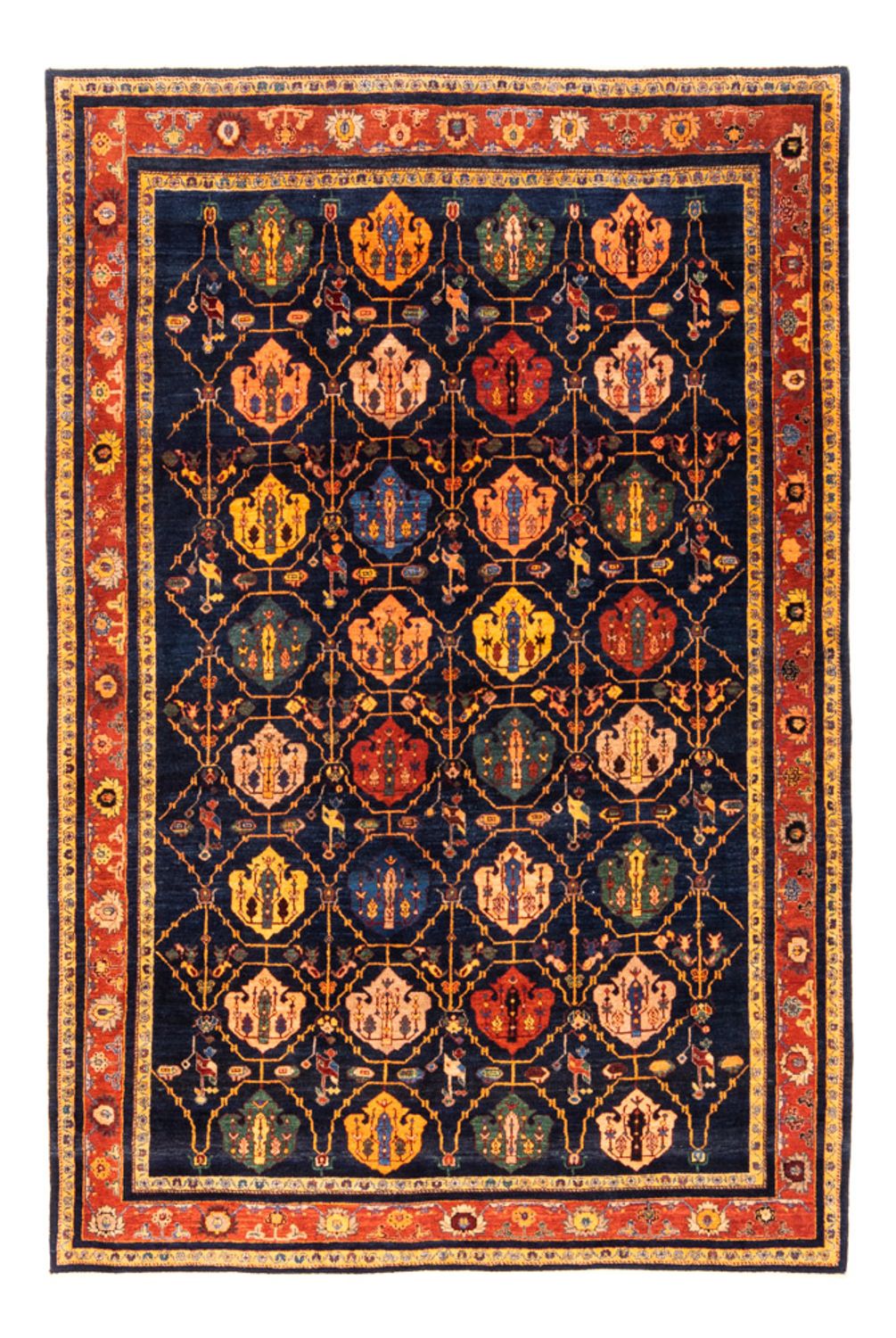 Gabbeh Teppich - Perser - 257 x 185 cm - dunkelblau