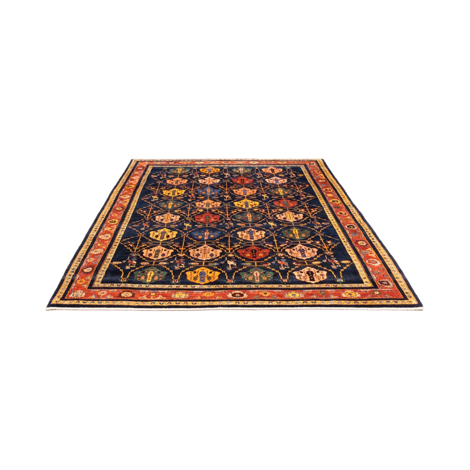 Gabbeh Teppich - Perser - 257 x 185 cm - dunkelblau