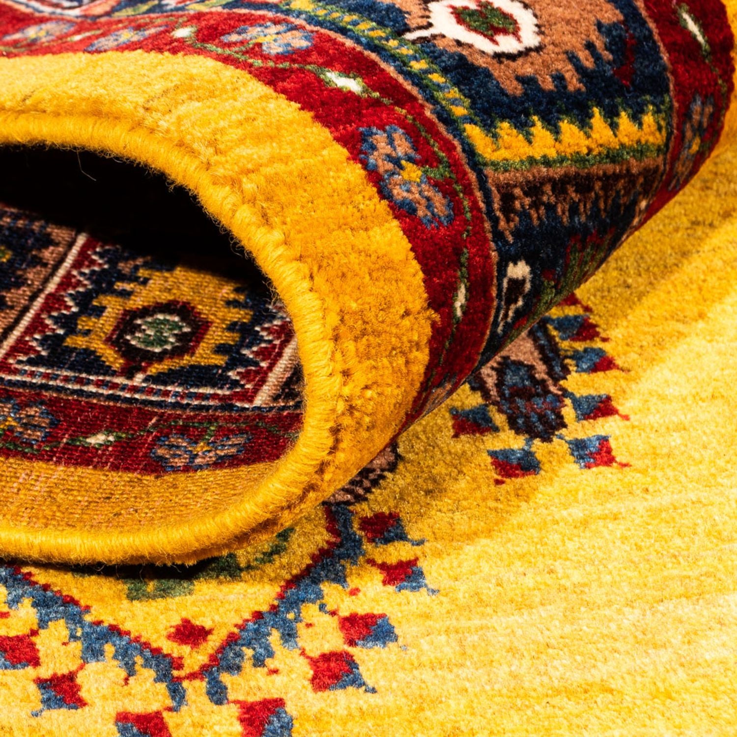 Gabbeh Teppich - Perser - 230 x 150 cm - gold