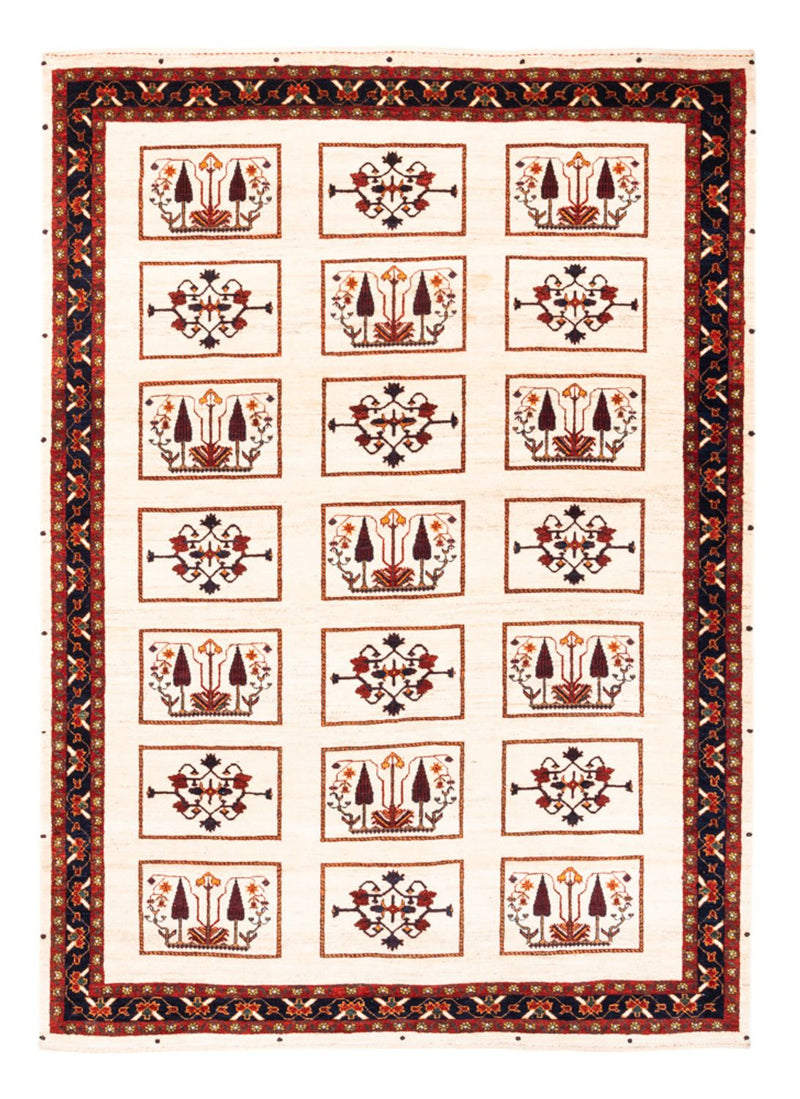 Gabbeh Teppich - Perser - 210 x 154 cm - creme