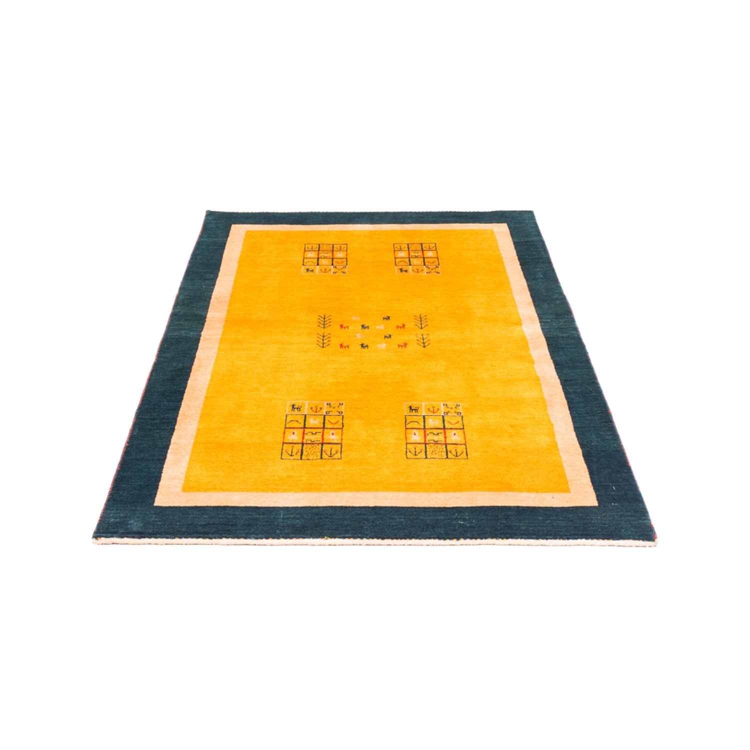 Gabbeh Teppich - Perser - 155 x 108 cm - gold