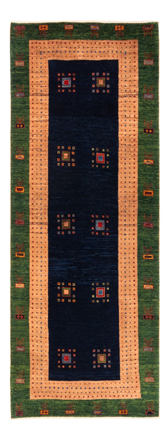 Läufer Gabbeh - Perser - 202 x 82 cm - dunkelblau