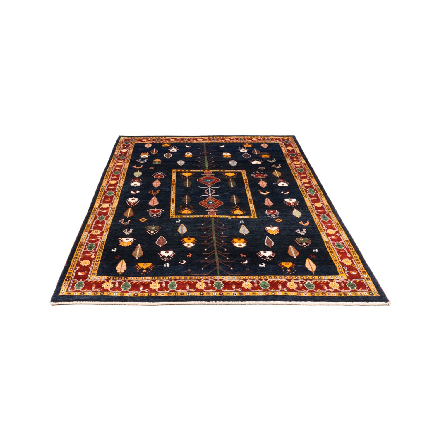 Gabbeh Teppich - Perser - 235 x 150 cm - dunkelblau