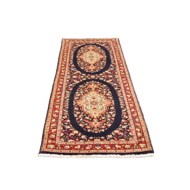 Läufer Perser - Ghom - 217 x 63 cm - dunkelblau