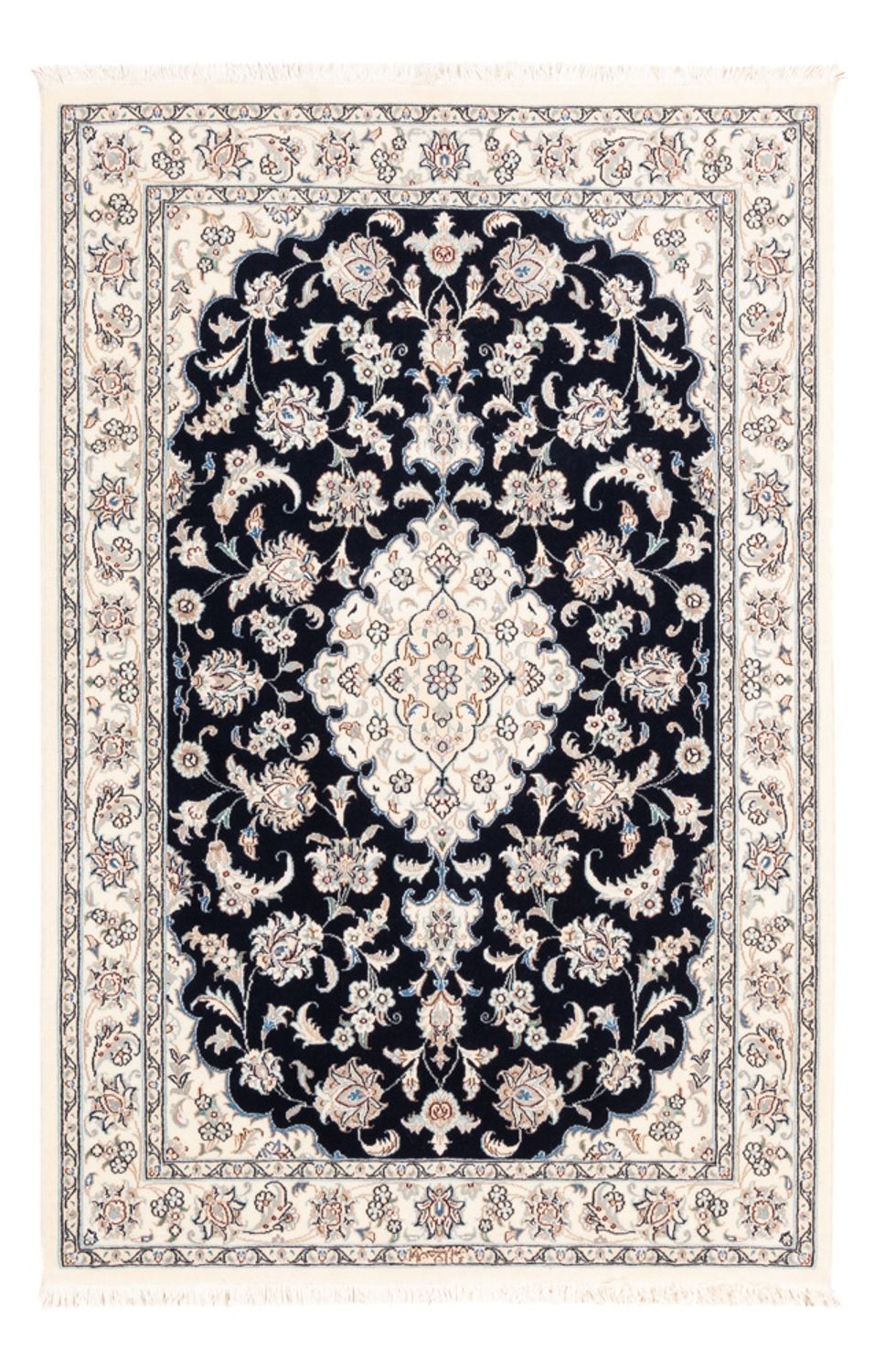 Perserteppich - Nain - Premium - 157 x 108 cm - dunkelblau
