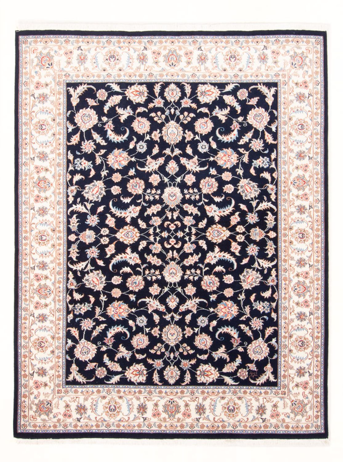 Perserteppich - Täbriz - Royal - 203 x 147 cm - dunkelblau