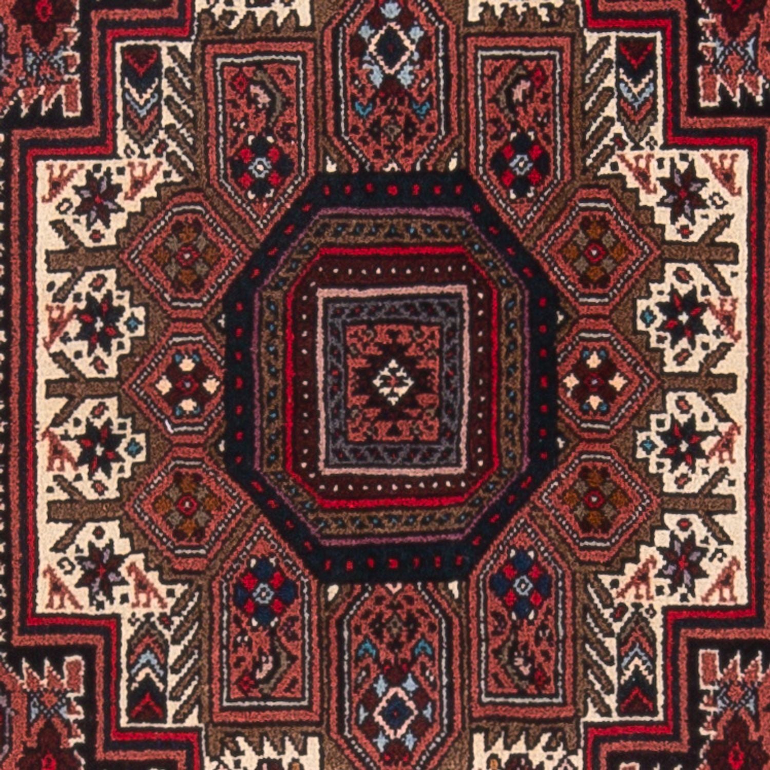 Perserteppich - Nomadic - 126 x 84 cm - dunkelrot