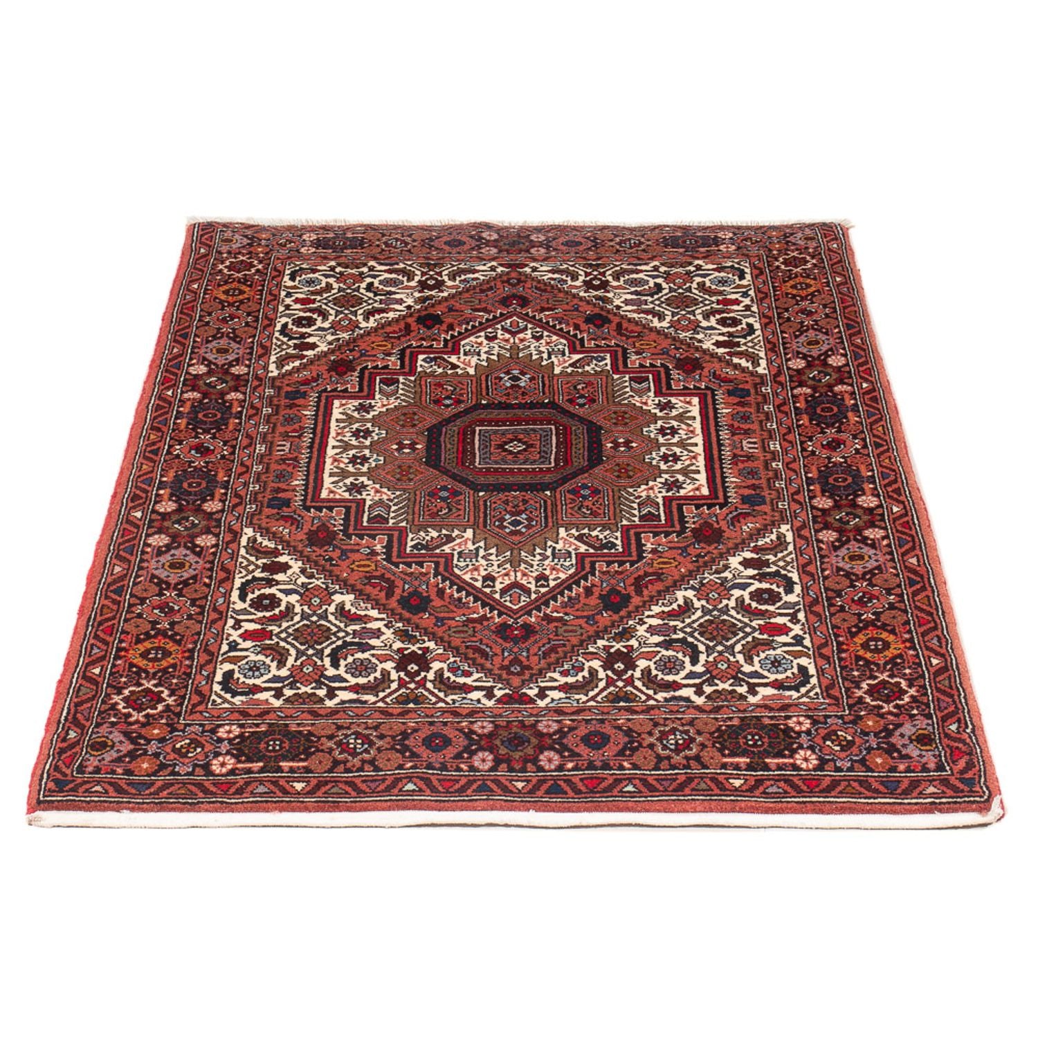 Perserteppich - Nomadic - 126 x 84 cm - dunkelrot