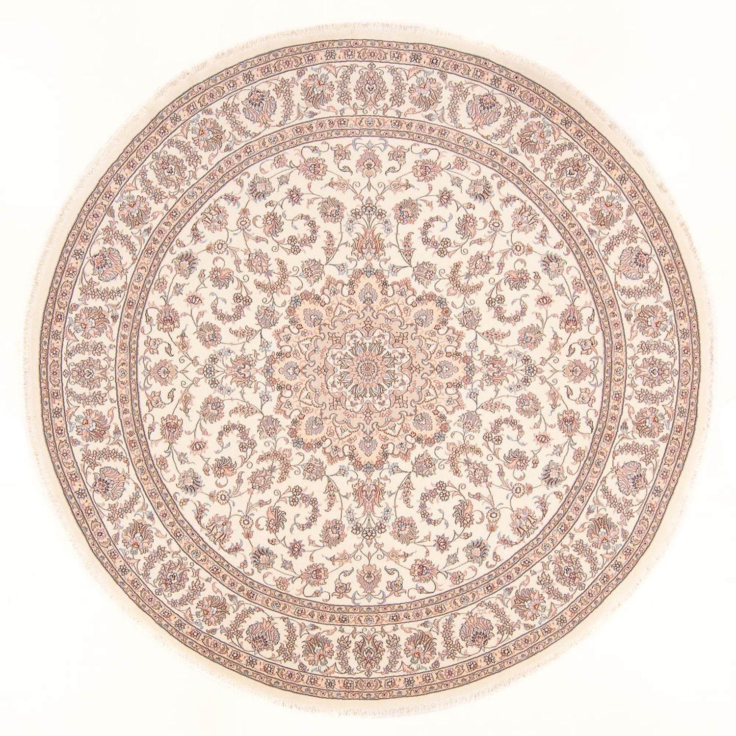 Perserteppich - Täbriz - Royal rund  - 250 x 250 cm - creme