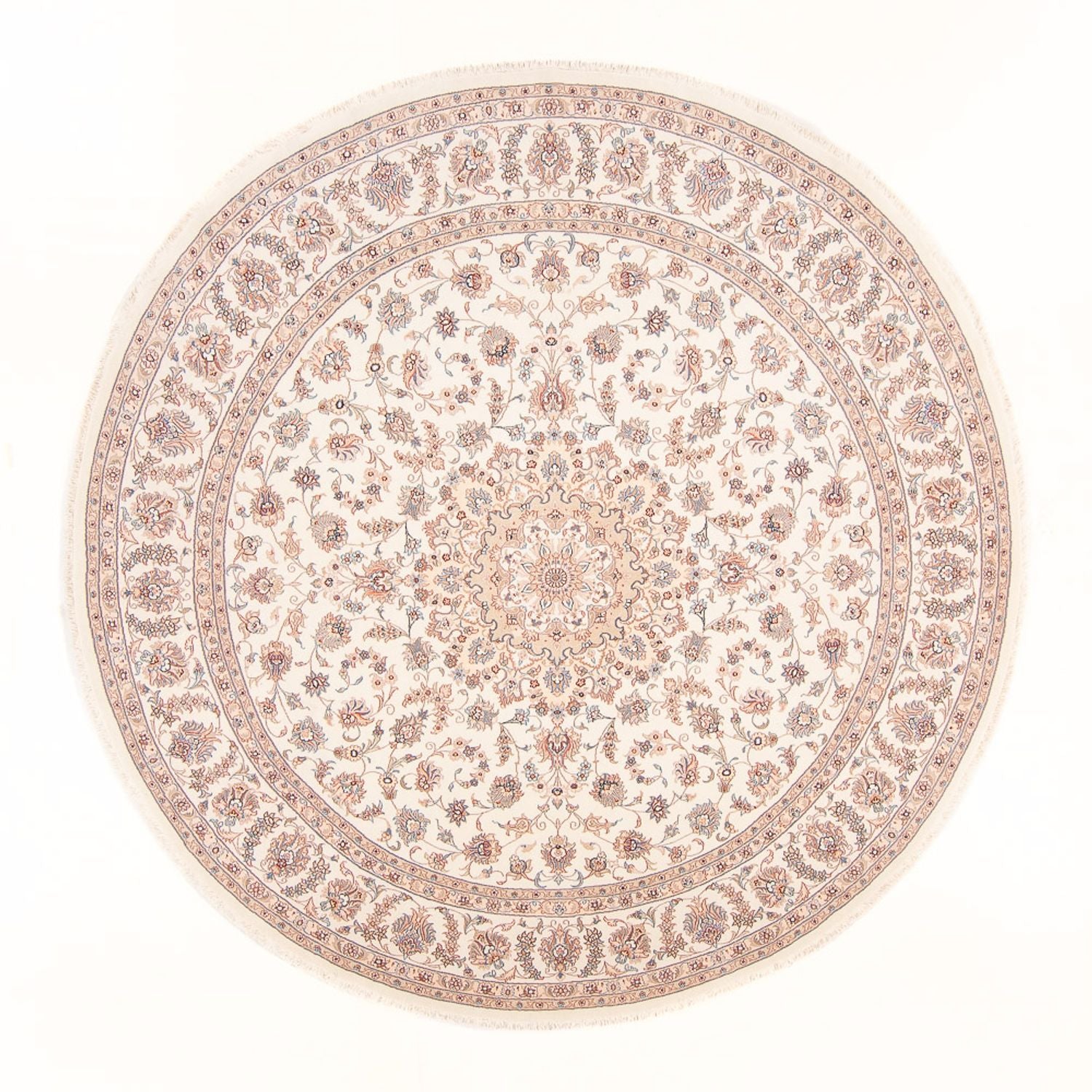 Perserteppich - Täbriz - Royal rund  - 250 x 250 cm - creme