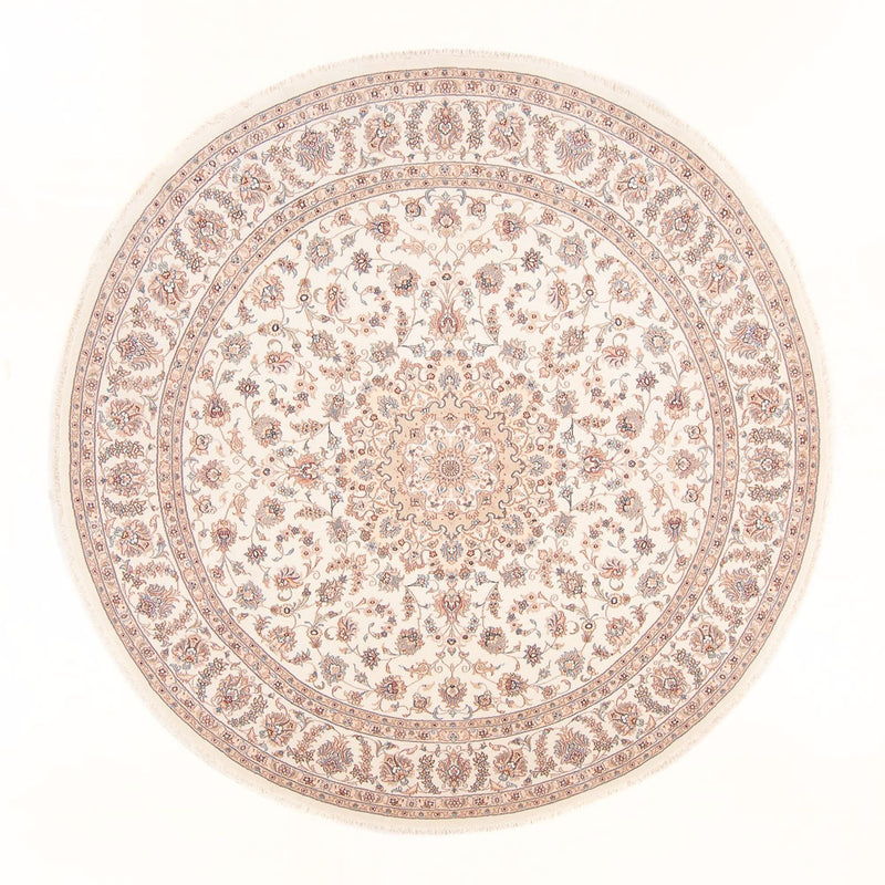 Perserteppich - Täbriz - Royal rund  - 250 x 250 cm - creme