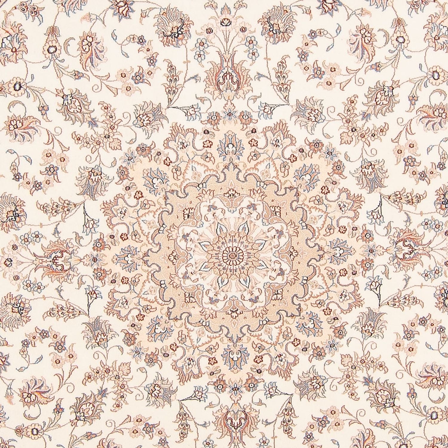 Perserteppich - Täbriz - Royal rund  - 250 x 250 cm - creme